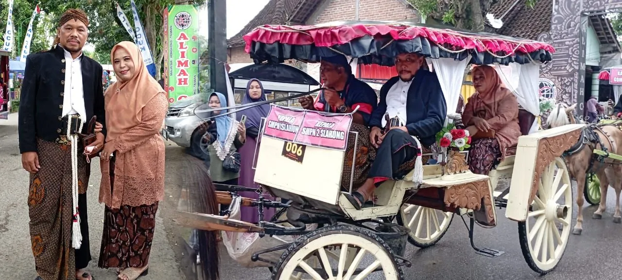 Jaga Warisan Lokal SMPN 1 Slahung Ikuti Kirab Budaya Napak Tilas Djoyo Negoro