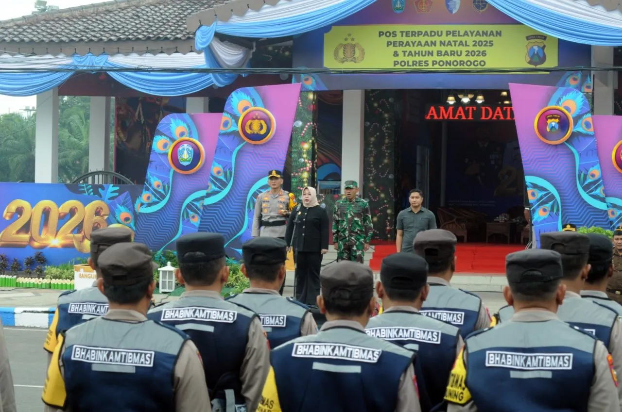 Apel Operasi Lilin Semeru, Polres Ponorogo Siap Kawal Nataru Aman dan Kondusif