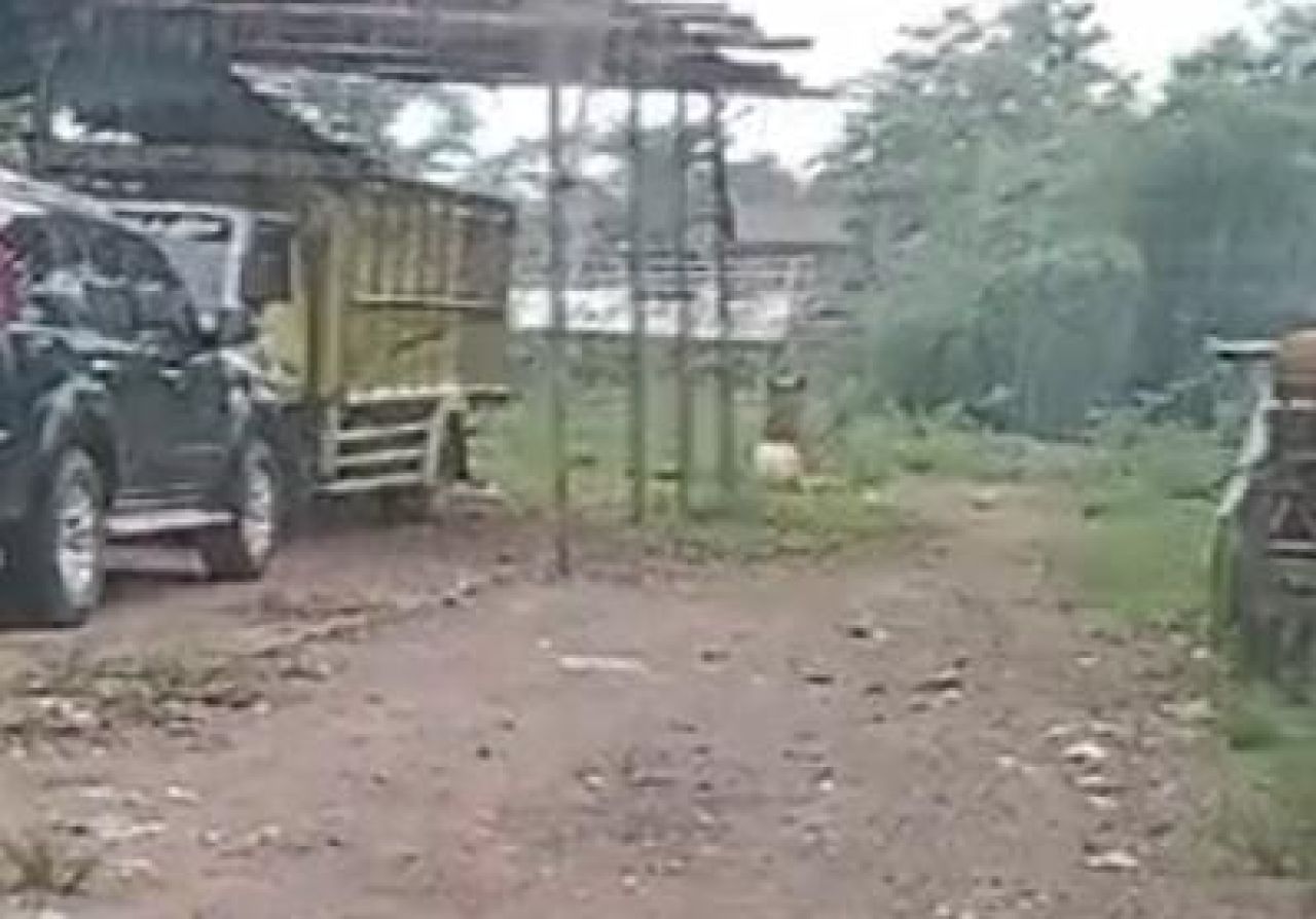 Lokasi arena sabung ayam di Desa Temon