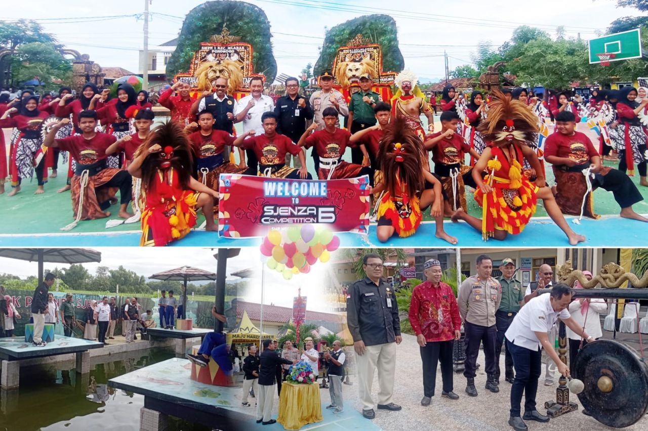 Meriah Spektakuler Kadindik Nurhadi Buka Sjenza Competition SMPN 1 Jenangan ke-6 tahun 2025