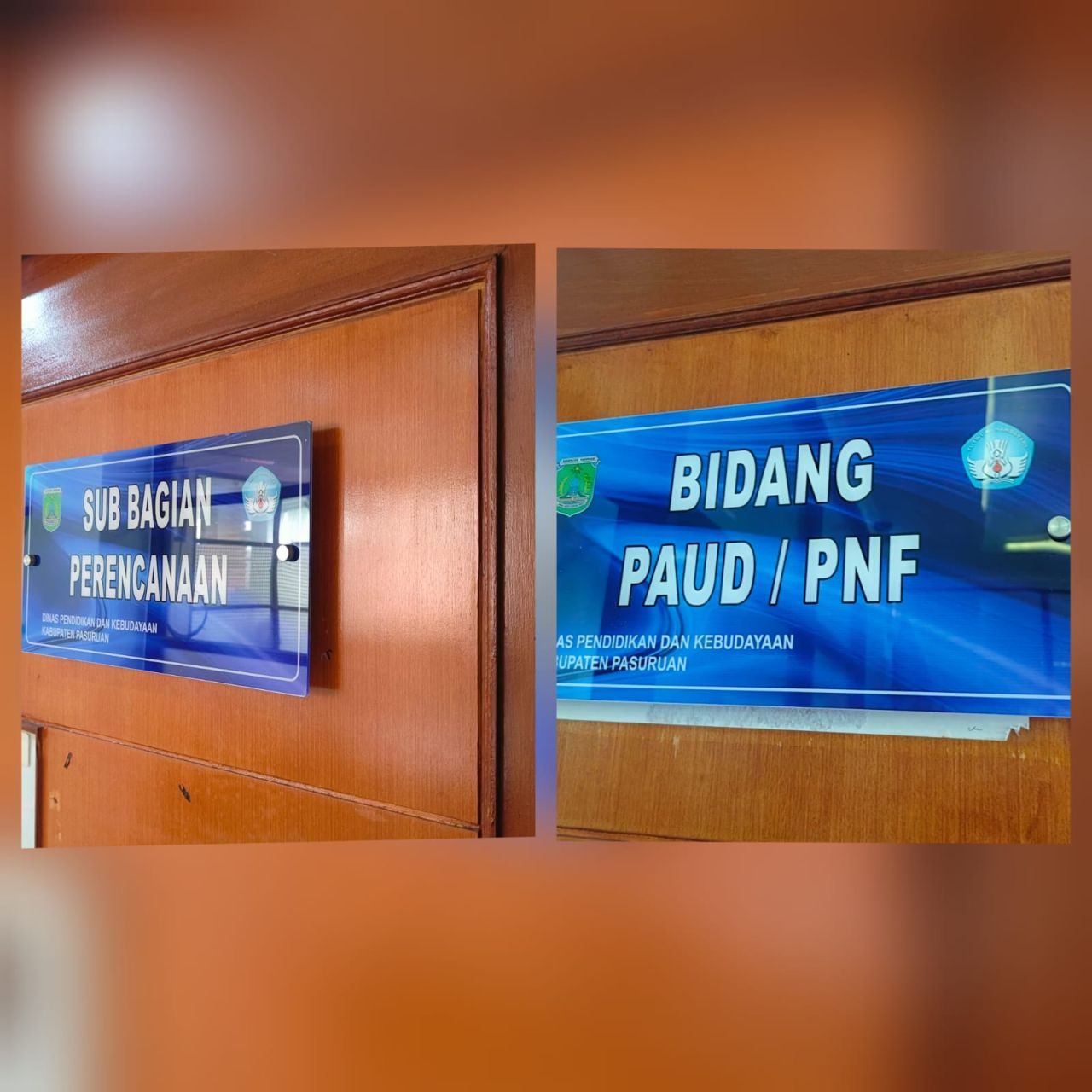 Ruang Dua Kabid di lingkup Dinas Pendidikan dan Kebudayaan Kabupaten Pasuruan