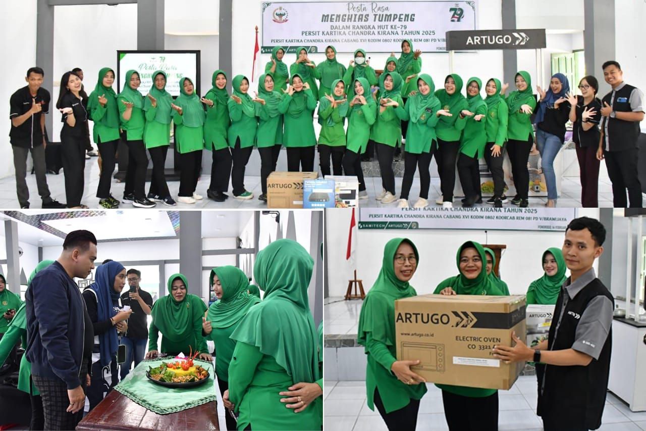 HUT ke 79 Persit KCK Cab. XVI Dim Ponorogo Gelar Lomba Menghias Tumpeng