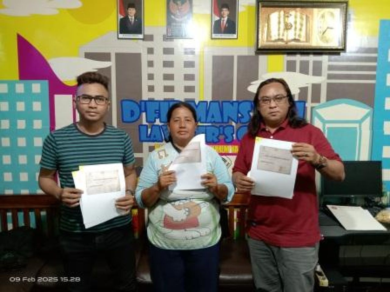 Kiri - kanan : Adik Nur Asia, Nur Asia, Dodik Firmansyah