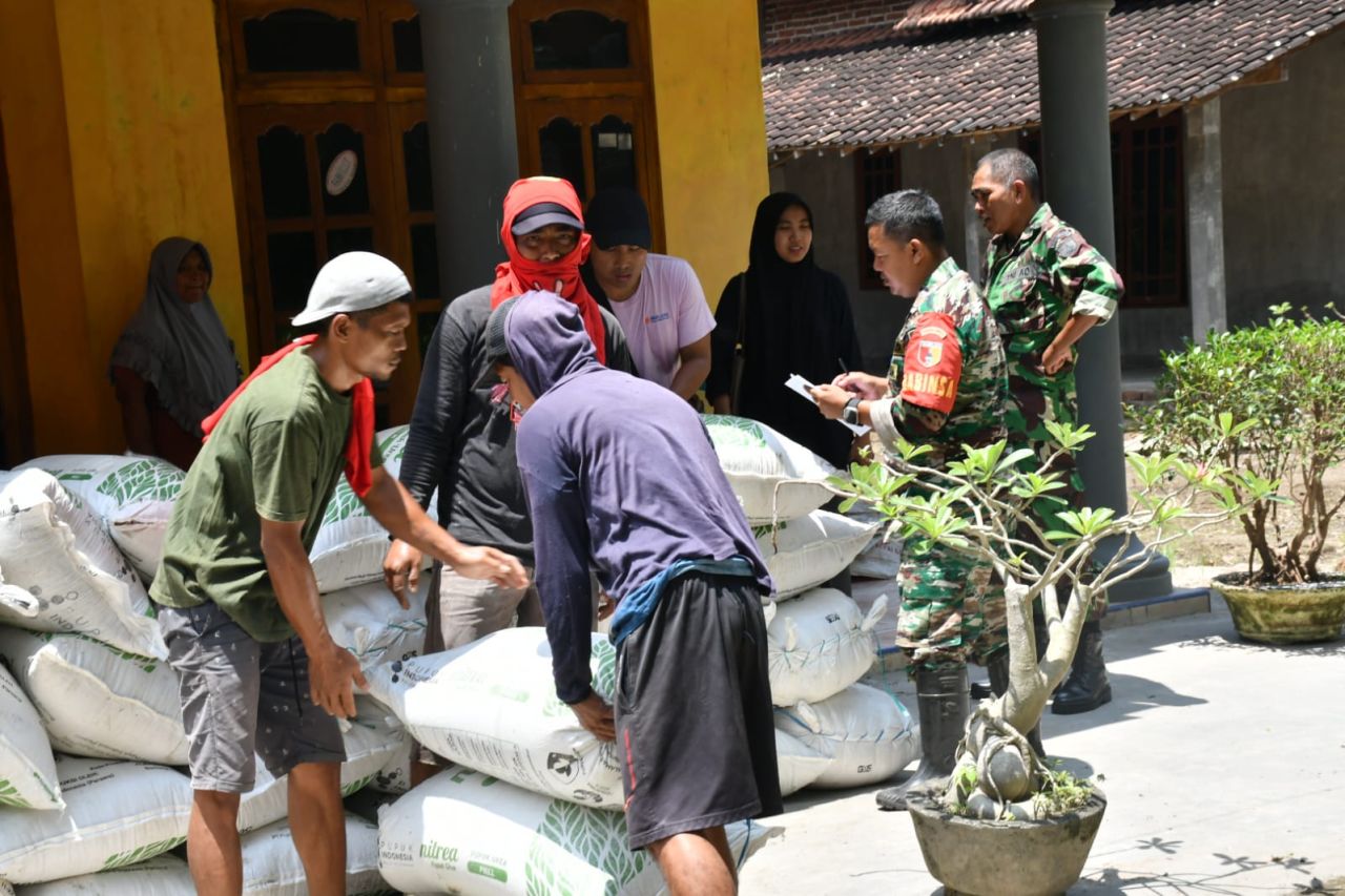 Sukseskan Hari Pangan Nasional, Dandim Ponorogo Dampingi Bulog Cek Panen Padi