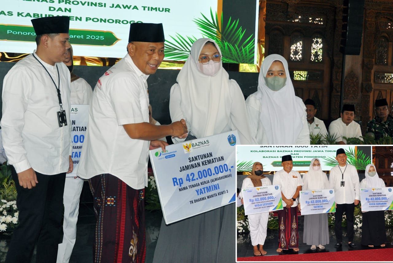 BPJS Ketenagakerjaan Kabupaten Ponorogo Berikan Santunan Jaminan Kematian Tenaga Pendidik