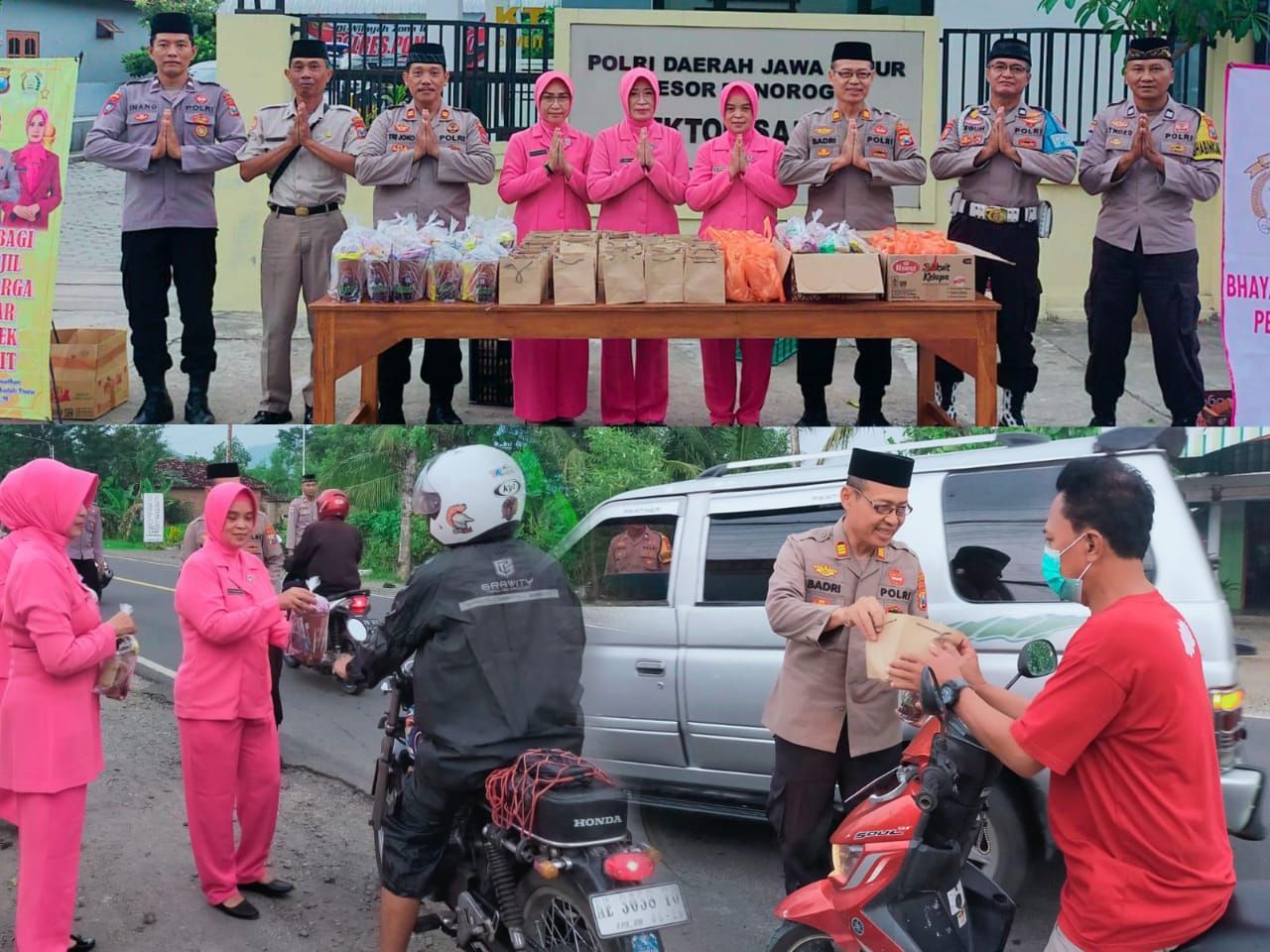 Peduli Sesama Polsek Sambit Berbagi Takjil