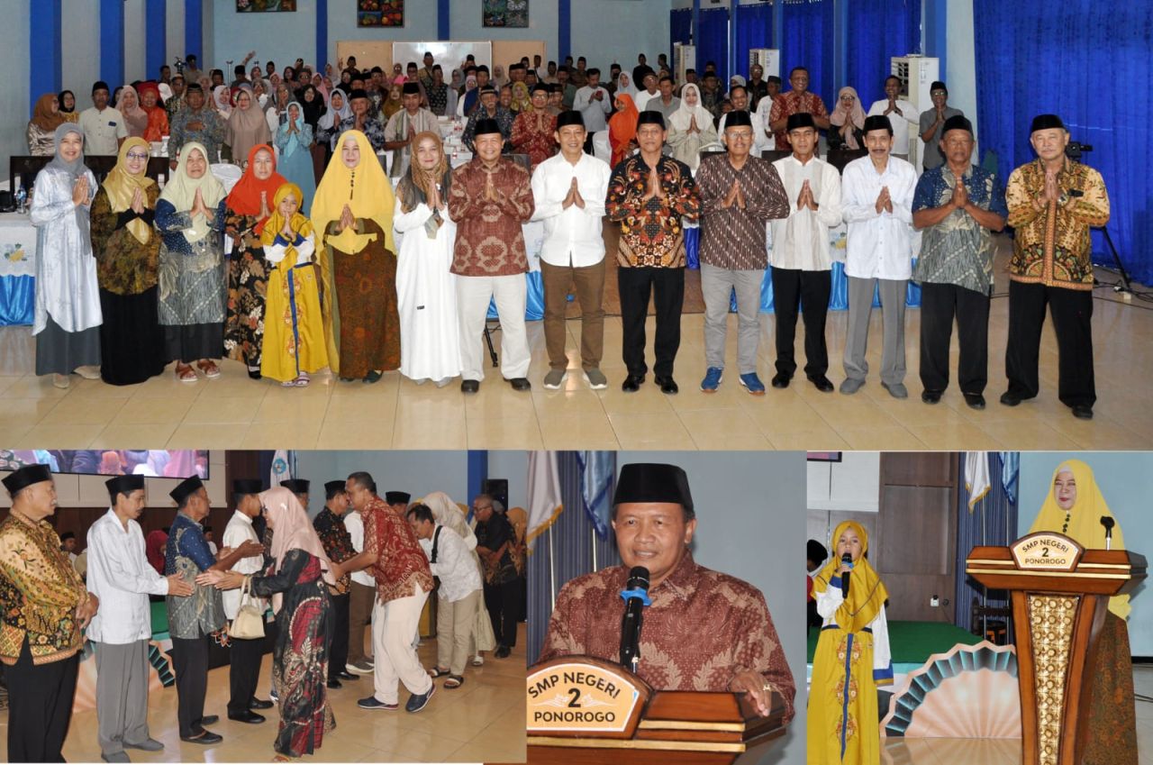 Halal Bi Halal Keluarga Besar SMPN 2 Ponorogo, Satukan Tangan Satukan Hati Majukan Pendidikan