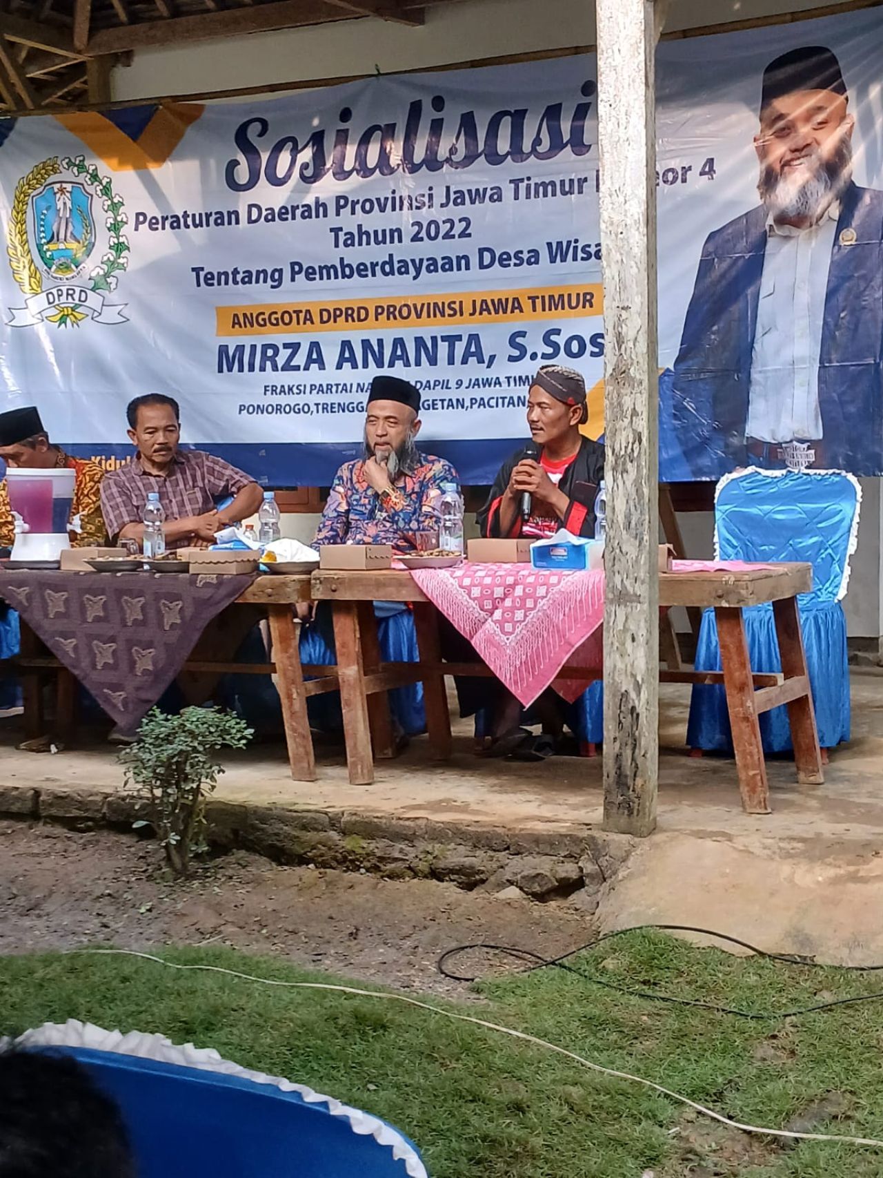 Mirza Ananta S.Sos Saat acara sosialisasi Perda No. 4 Tahun 2022