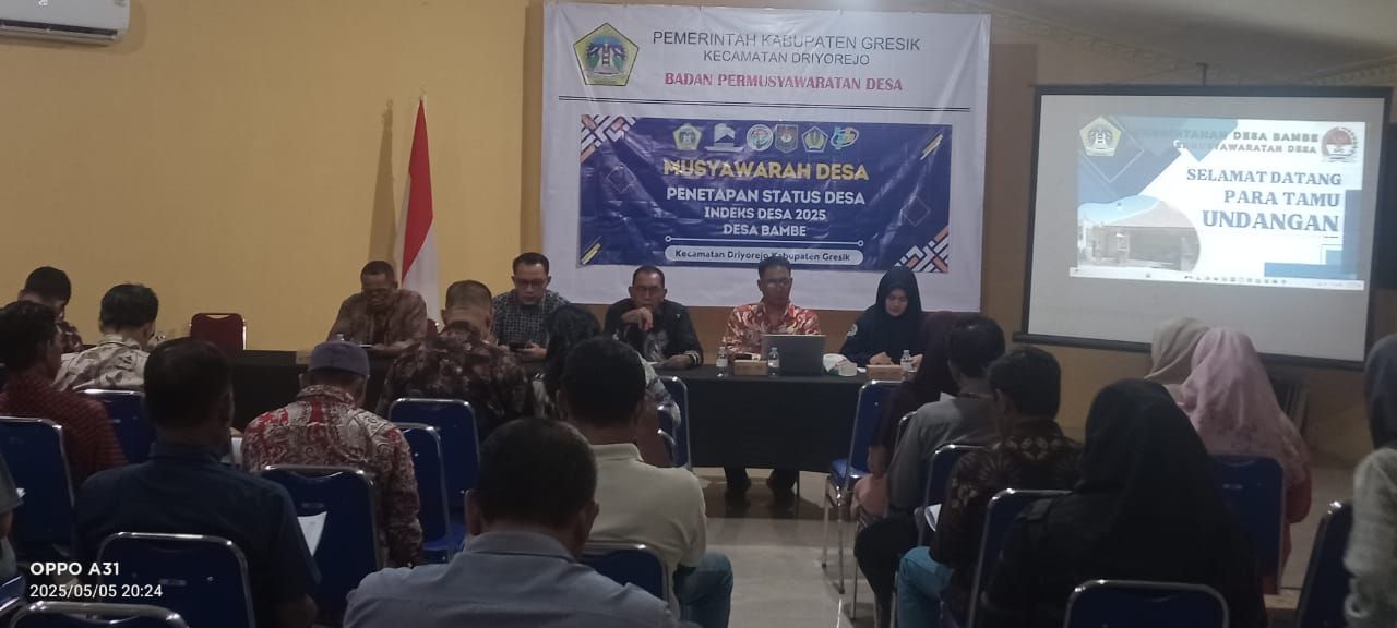 Berhasil Naikan Skor IDM, BPD Bambe Driyorejo Tetapkan Status Desa Mandiri