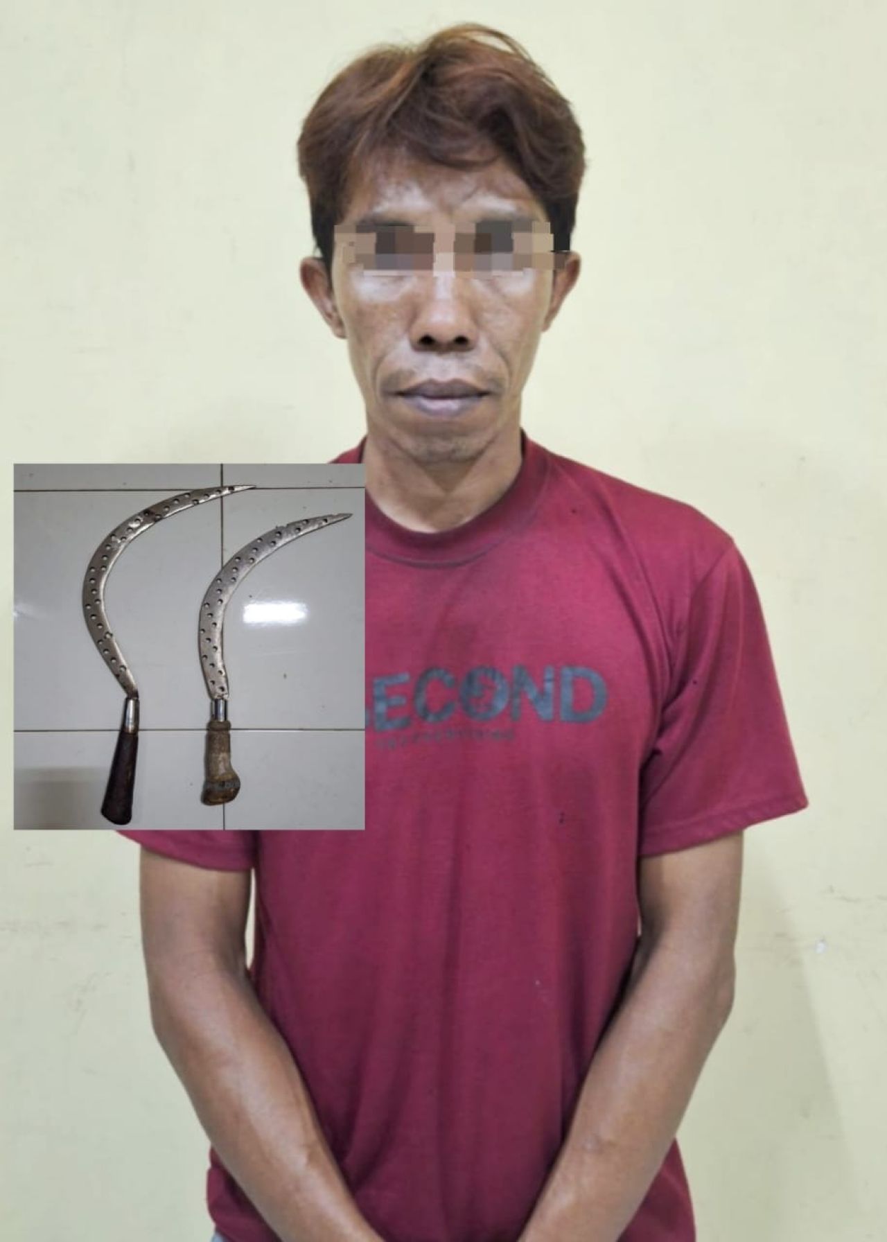 Tersangka inzet : Dua clurit berhasil disita polisi