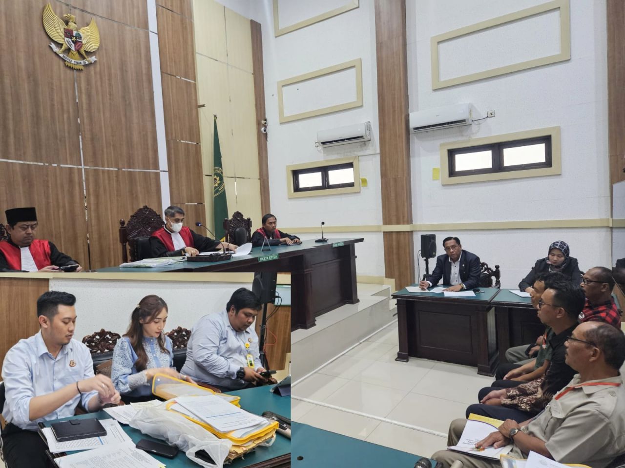 Suasana sidang gugatan di PN Bangil, Kejaksaan Vs M.Romli