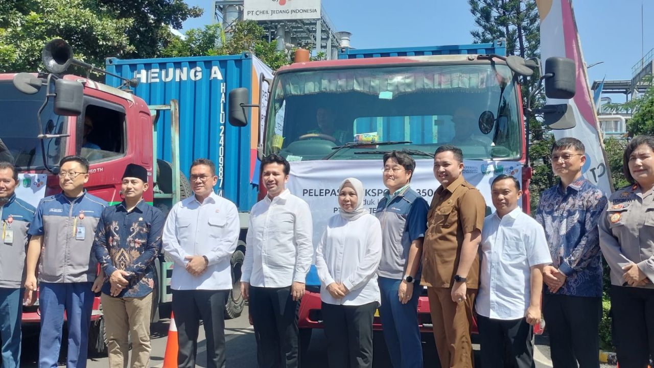 Menteri Perdagangan RI Lepas Ekspor ke-350.000 Ton Produk Tryptophan PT Cheil Jedang Indonesia ke Tiongkok