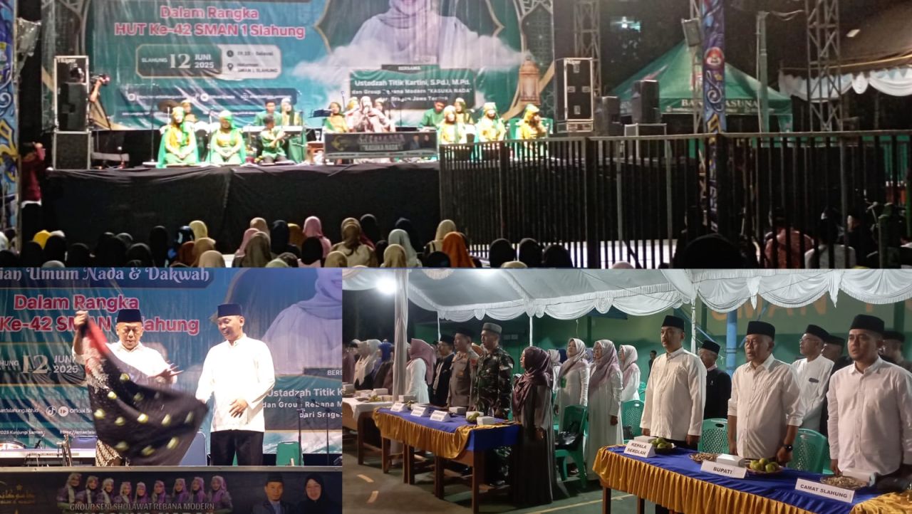 Bupati Sugiri Hadiri Semarak HUT ke-42 SMAN 1 Slahung Gelar Pengajian Akbar
