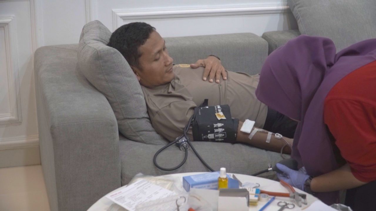 Donor Darah Warnai HUT Bhayangkara ke-79, Polres Ponorogo Gandeng PMI