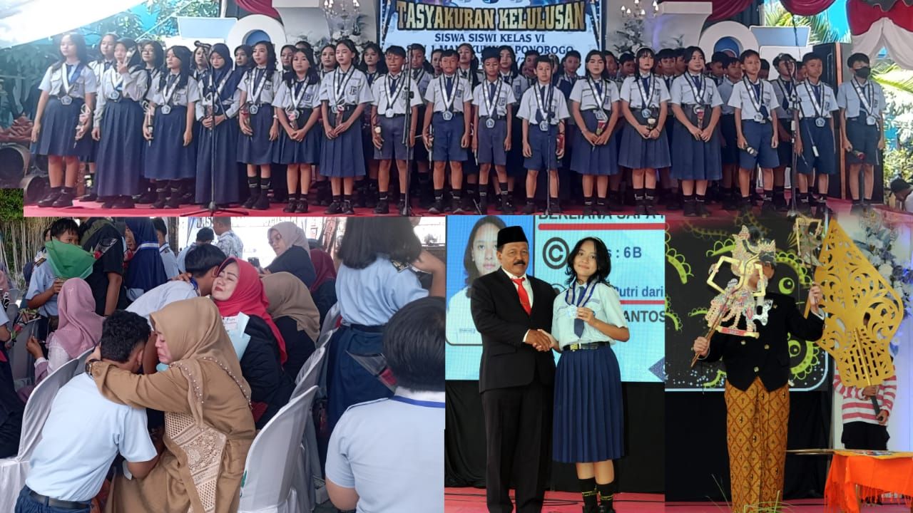 Suasana Haru Warnai Pelepasan 90 Siswa Kelas VI SDN Mangkujayan 1 Ponorogo