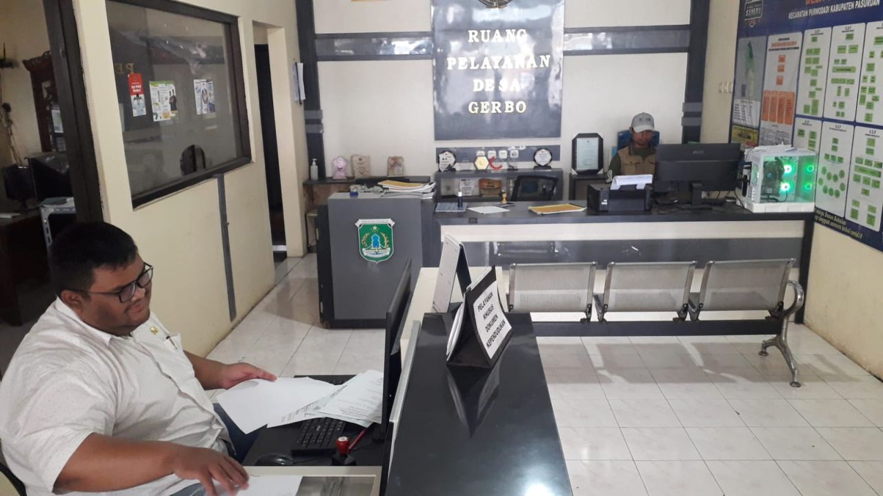 Suasana kantor balai Desa Gerbo