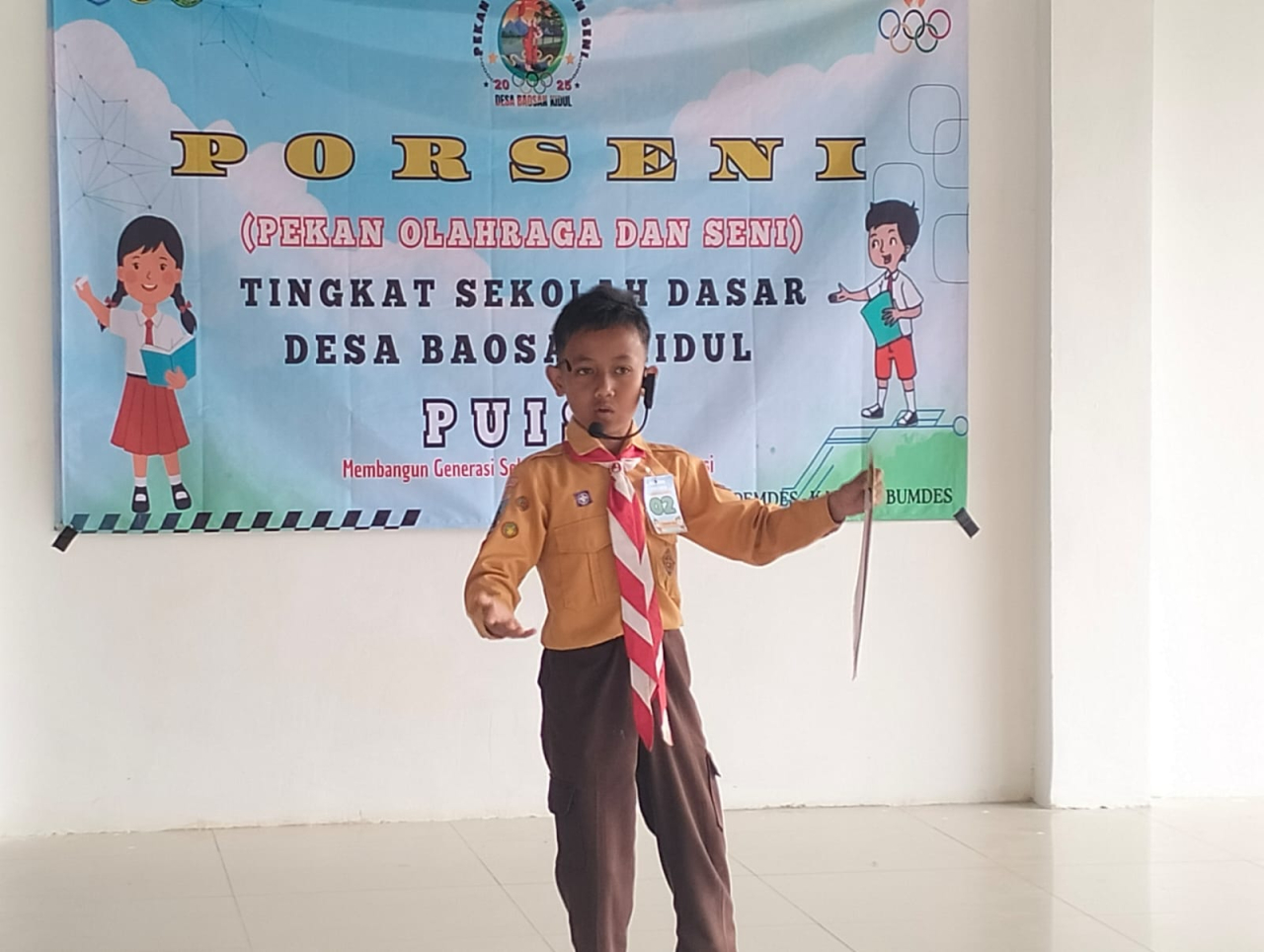 Juara puisi : ALVIAN FAUZAN ALWI  SD 7 Baosan Kidul