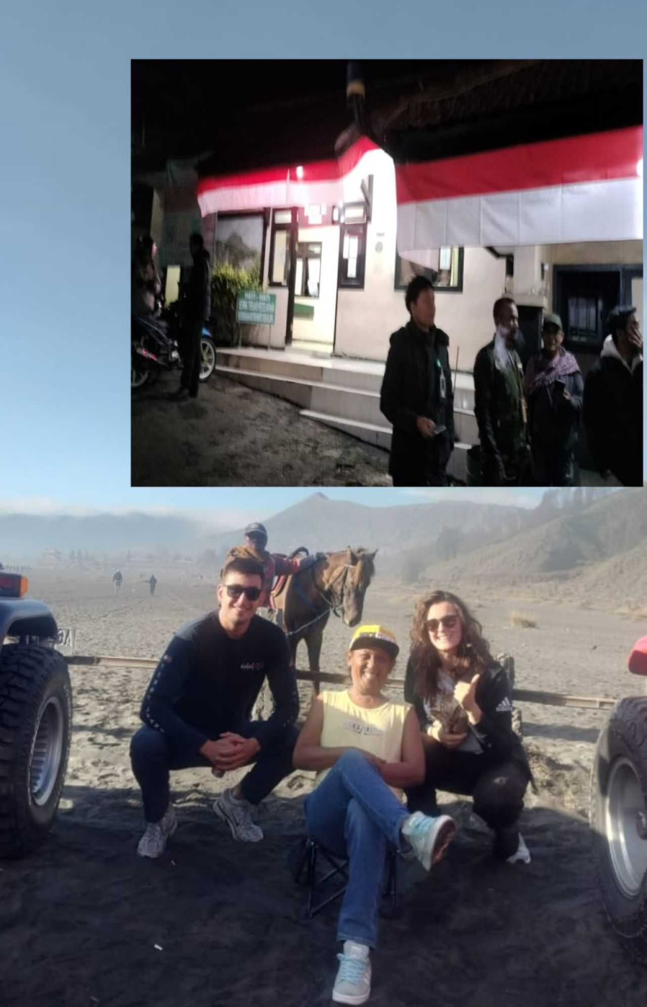 Dua wisatawan asal negara Belanda kecewa dengan petugas loket masuk obyek wisata gunung Bromo