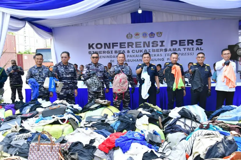 Konferensi Pers Pangkoarmada RI dan Bea Cukai, Tekan Celah Penyelundupan Nasional (ist)