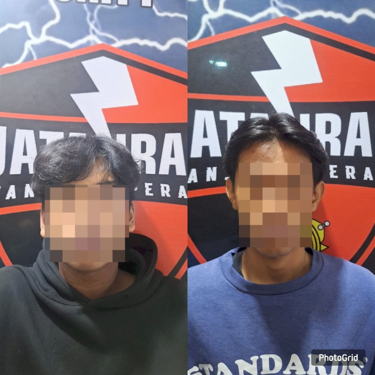 Kedua Tersangka saat diamankan di Polres Tanjung Perak (ist)