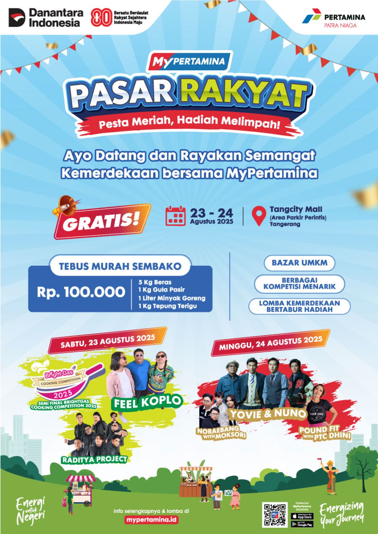 Pertamina Patra Niaga Gelar “MyPertamina Pasar Rakyat 2025”, Semarakkan HUT RI di Tangcity Mall