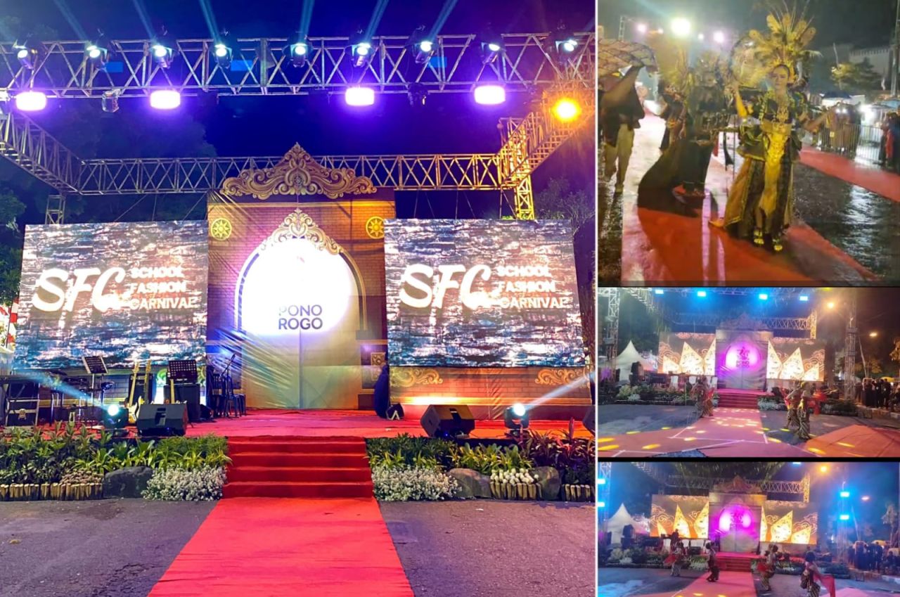 Puluhan Pelajar Meriahkan School Fashion Carnival di Hari jadi Ponorogo ke-529