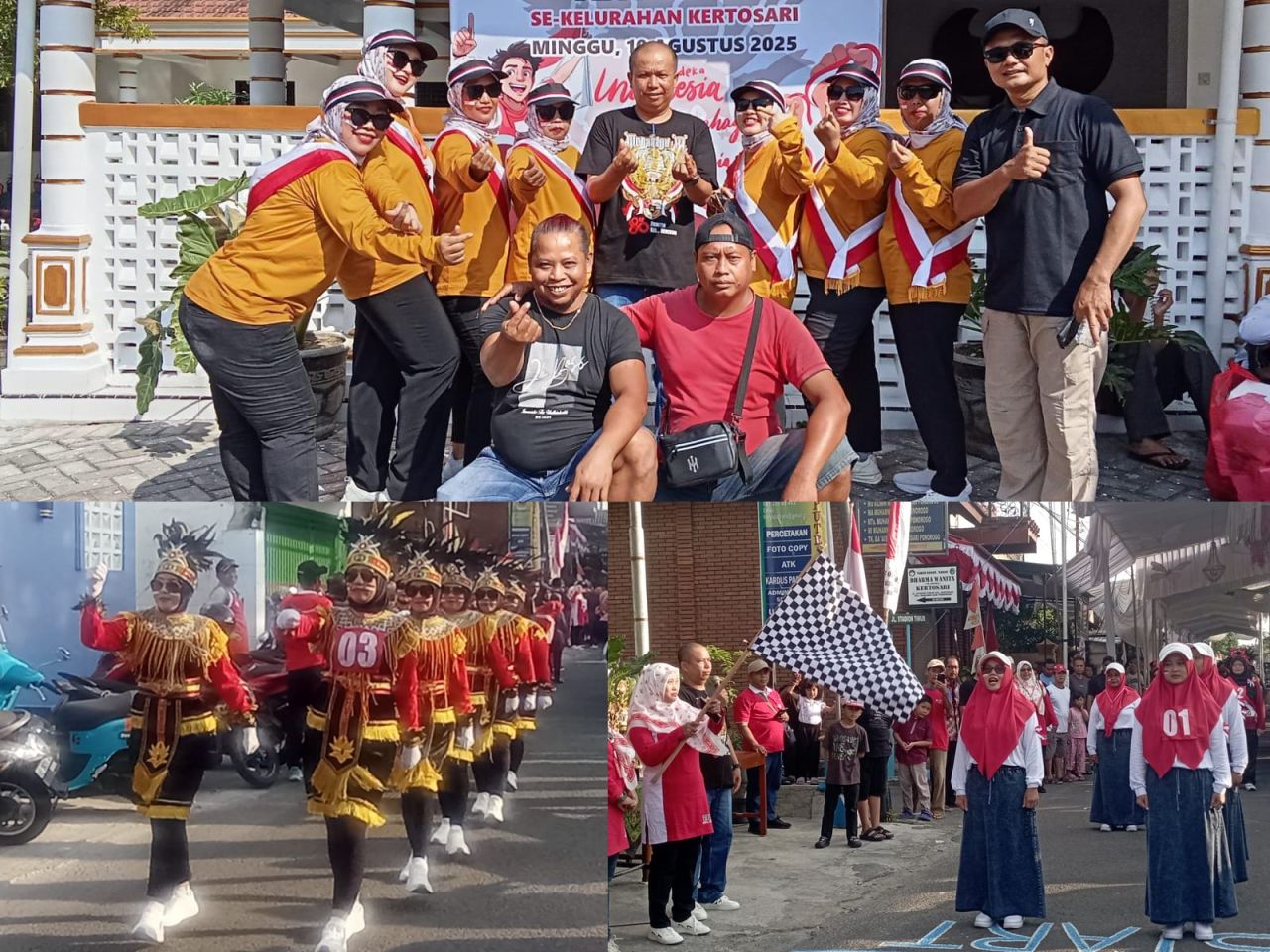 Emak-Emak Kertosari Meriahkan Gerak Jalan Kreasi