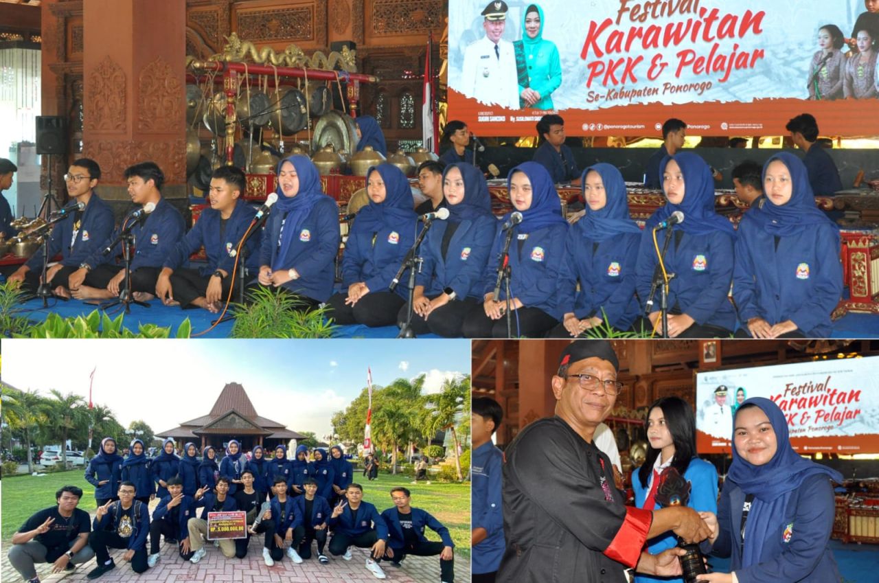 Puspita Laras SMAN 3 Ponorogo Penyaji Terbaik 2 Festival Karawitan Pelajar Ponorogo