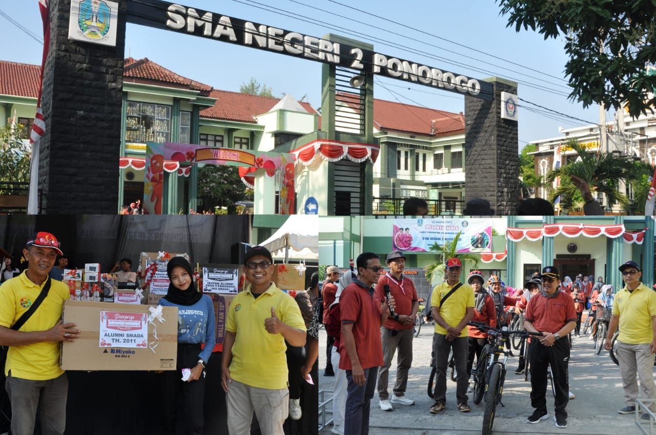 Ketua Ikasmada Ponorogo Serahkan Hadiah Utama di HUT SMAN 2 Ponorogo