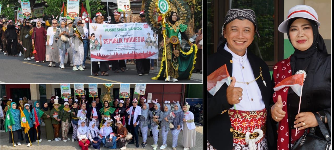 Puskesmas Sawoo Meriahkan HUT RI ke-80 Lewat Kirab Boyong Keprabon