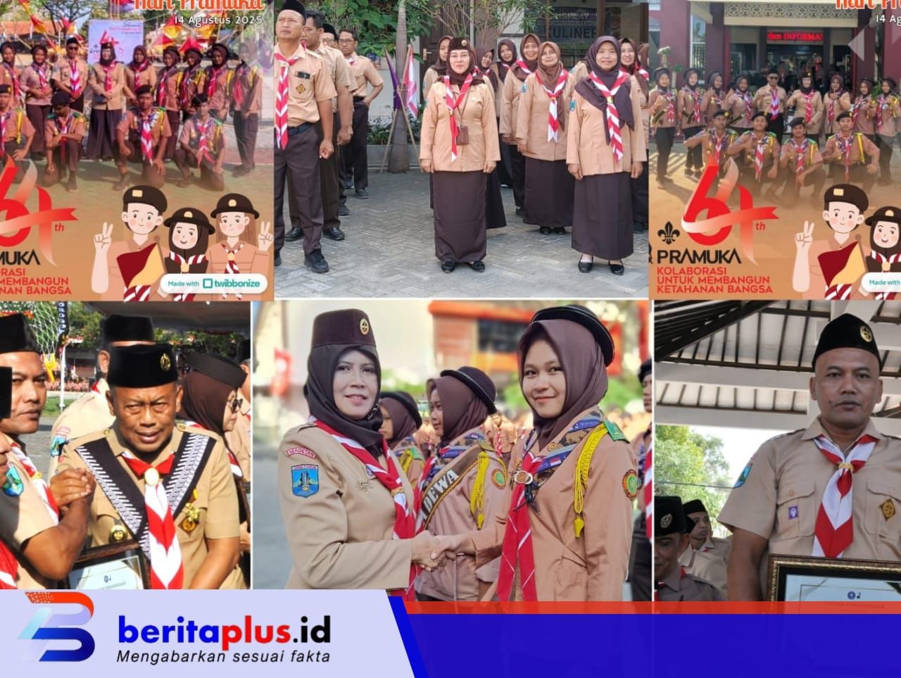 Peringati HUT Pramuka ke-64 Ketua Kamabigus Gugus Depan SMKN 1 Sawoo Berikan Penghargaan