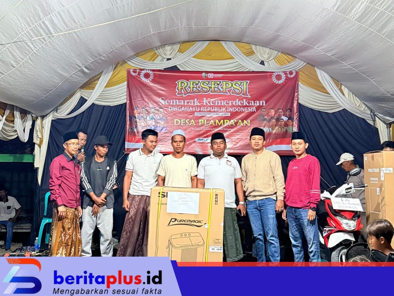 Malam Puncak HUT RI ke-80 di Desa Plampaan, Warga Antusias Rayakan Kebersamaan