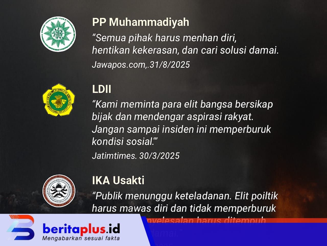 Seruan Damai Tokoh Agama (ist)