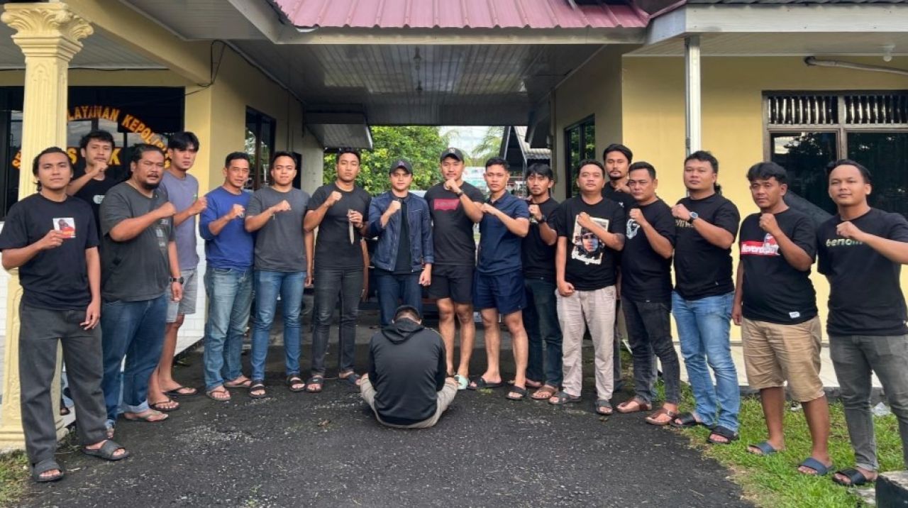 Tim Polres Bangka Barat berhasil mengamankan terduga pelaku penusukan. (ist)