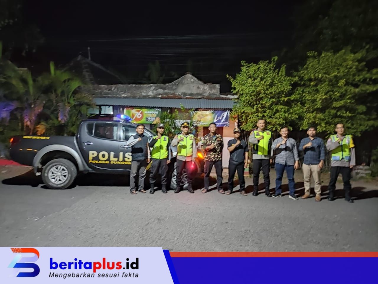 Polsek dan Koramil Sukorejo Gelar Patroli Gabungan Jaga Kamtibmas