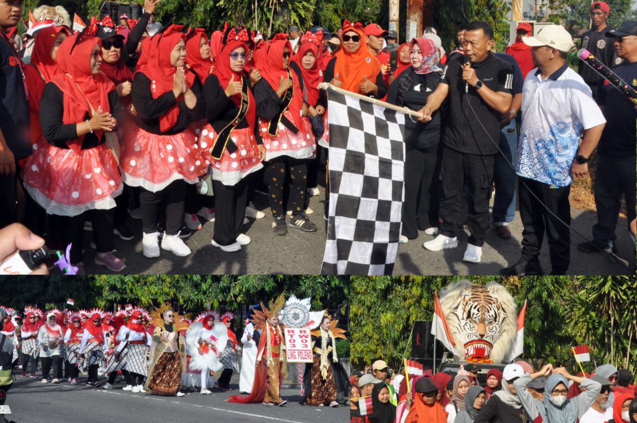 Kelurahan Keniten Menyala, Ribuan Warga Antusias Ikuti Jalan Sehat HUT RI ke-80