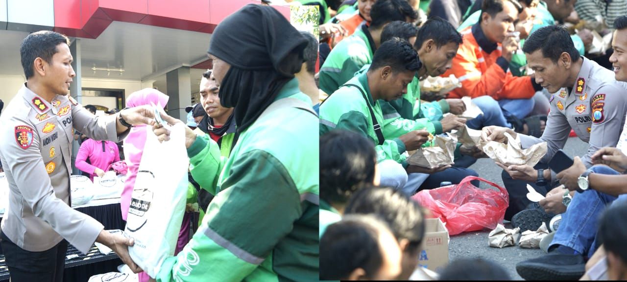 Polres Ponorogo Kembali Gelar Baksos Apresiasi Tukang Becak dan Ojol Solid Jaga Kambtimas