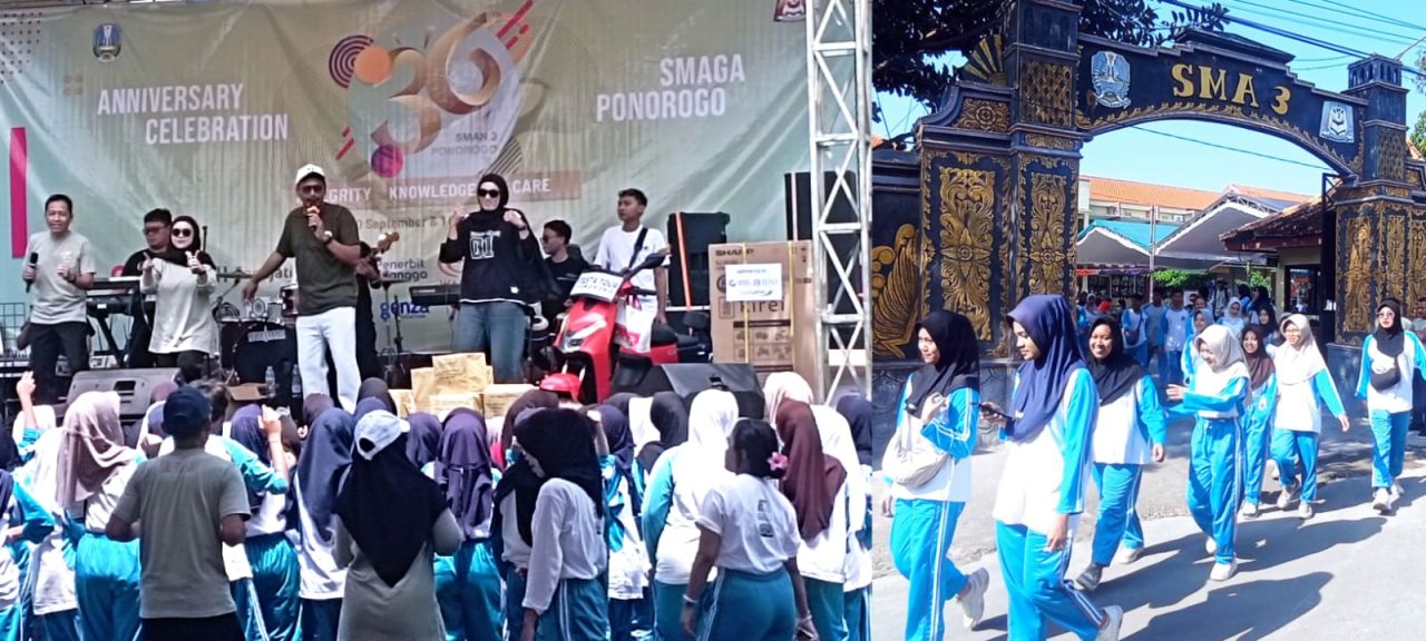 HUT ke-36 SMAN 3 Ponorogo Menuju Sekolah Santun, Cerdas Berprestasi Dan Mendunia