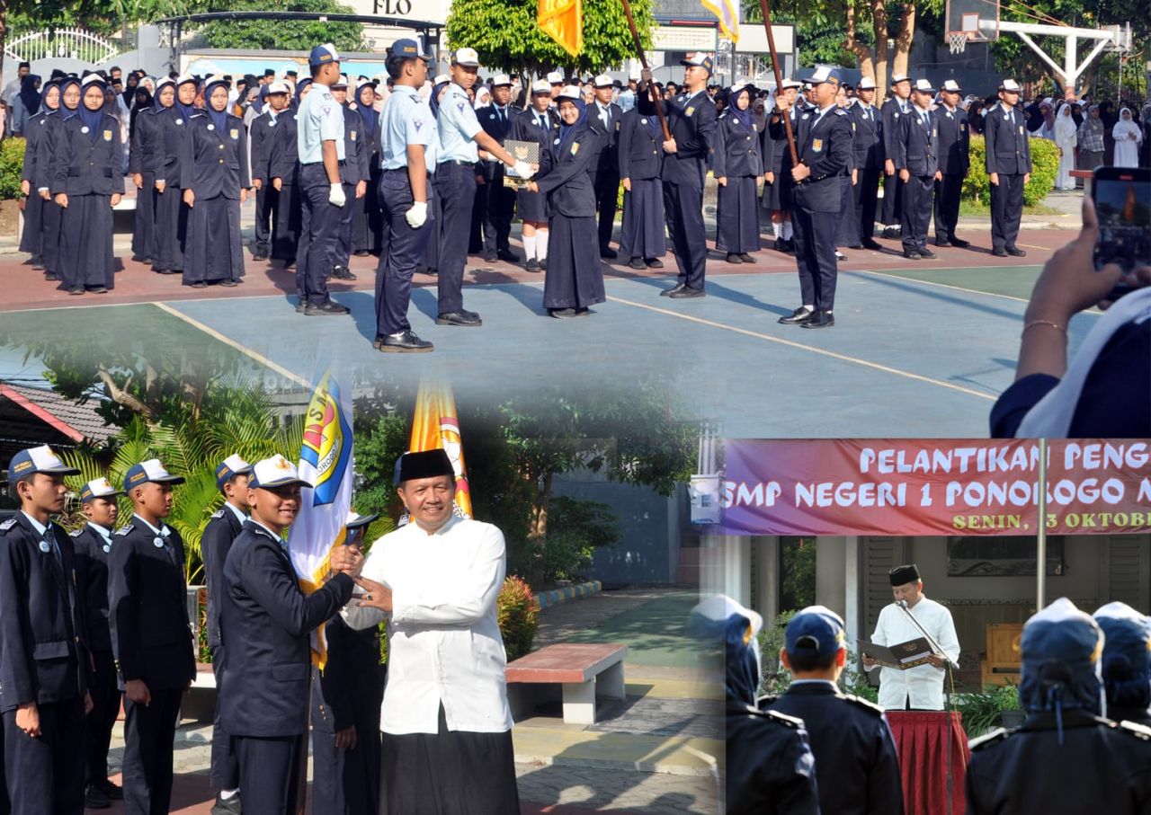 Pelantikan OSIS SMPN 1 Ponorogo Periode 2025/2026, Kepala Sekolah : Laksanakan Amanah Sebaik-Baiknya