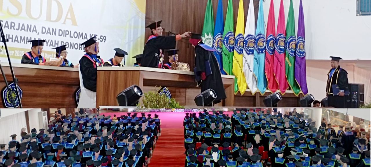 Rektor UMPO Ponorogo Wisuda 1109 Sarjana-Pasca Sarjana-Diploma Angkatan 59