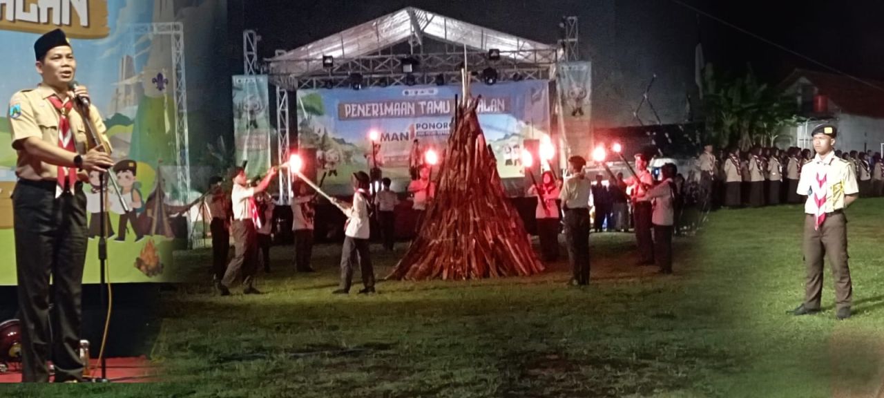 Perkemahan PTA MAN 1 Ponorogo Gelar Malam Pentas Seni dan Unggun Gembira
