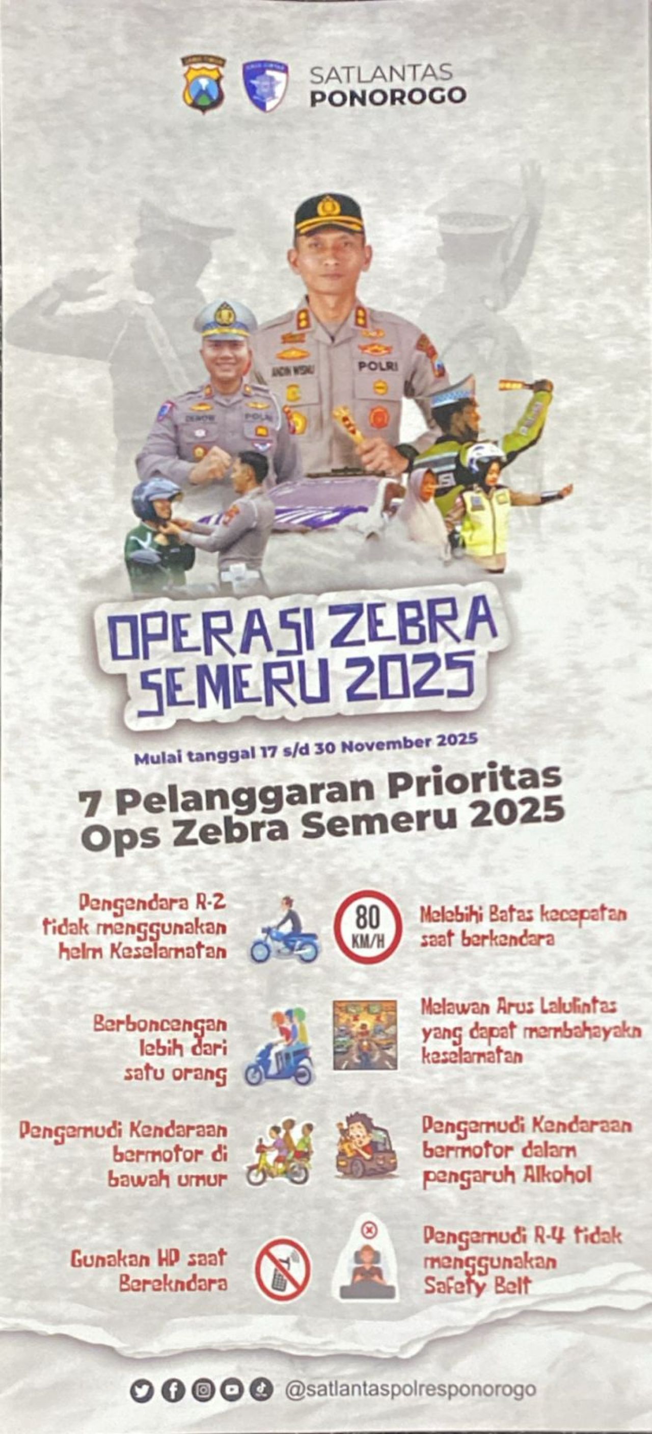 Operasi Zebra 2025 Digelar Mulai Hari Ini 17 November