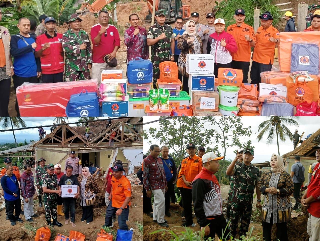 Dandim Ponorogo dan Pj. Bupati Ponorogo Sambangi Warga Terdampak Longsor di Pulung