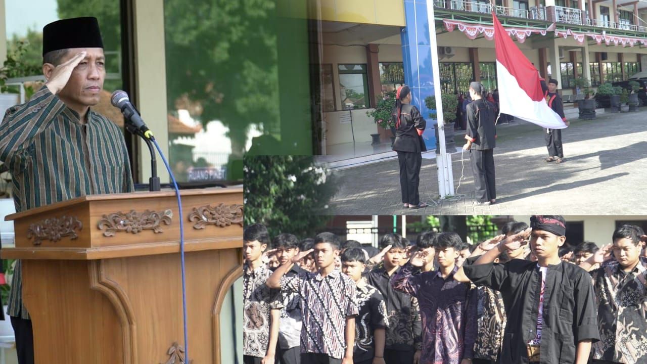 Unik SMAN 3 Ponorogo Pakaian Adat Tradisional Upacara Hari Guru Nasional 2025