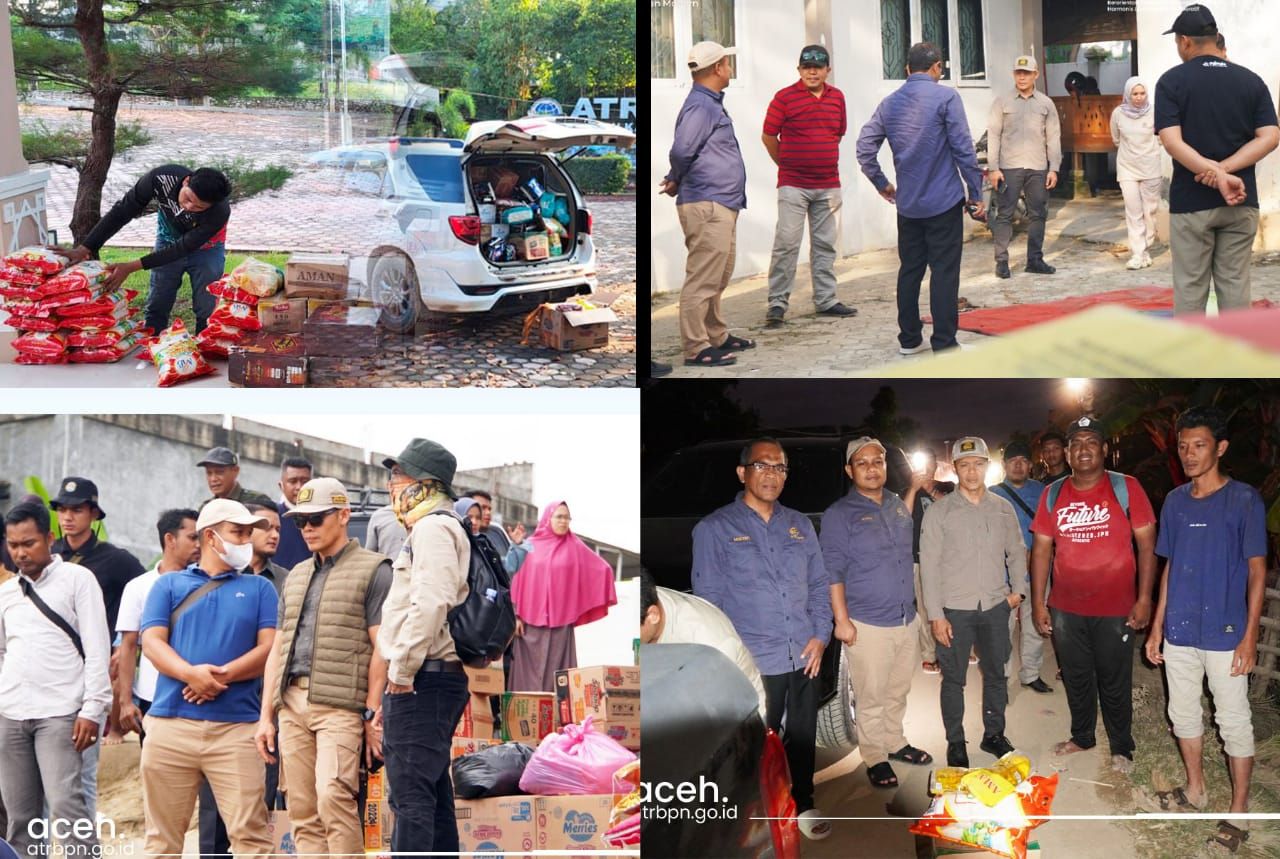 Tanggap Bencana, Kanwil BPN Aceh Salurkan Bantuan Logistik