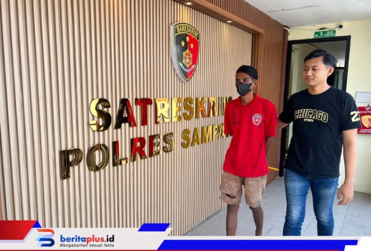Tersangka pencurian saat dibawa ke Polres Sampang