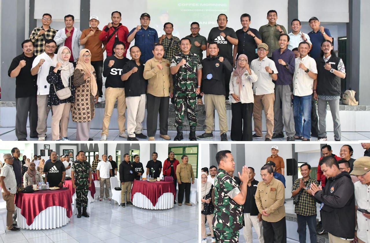 Coffee Morning, Jalin Silaturahmi dan Kerjasama Antara Kodim Ponorogo dan Insan Pers