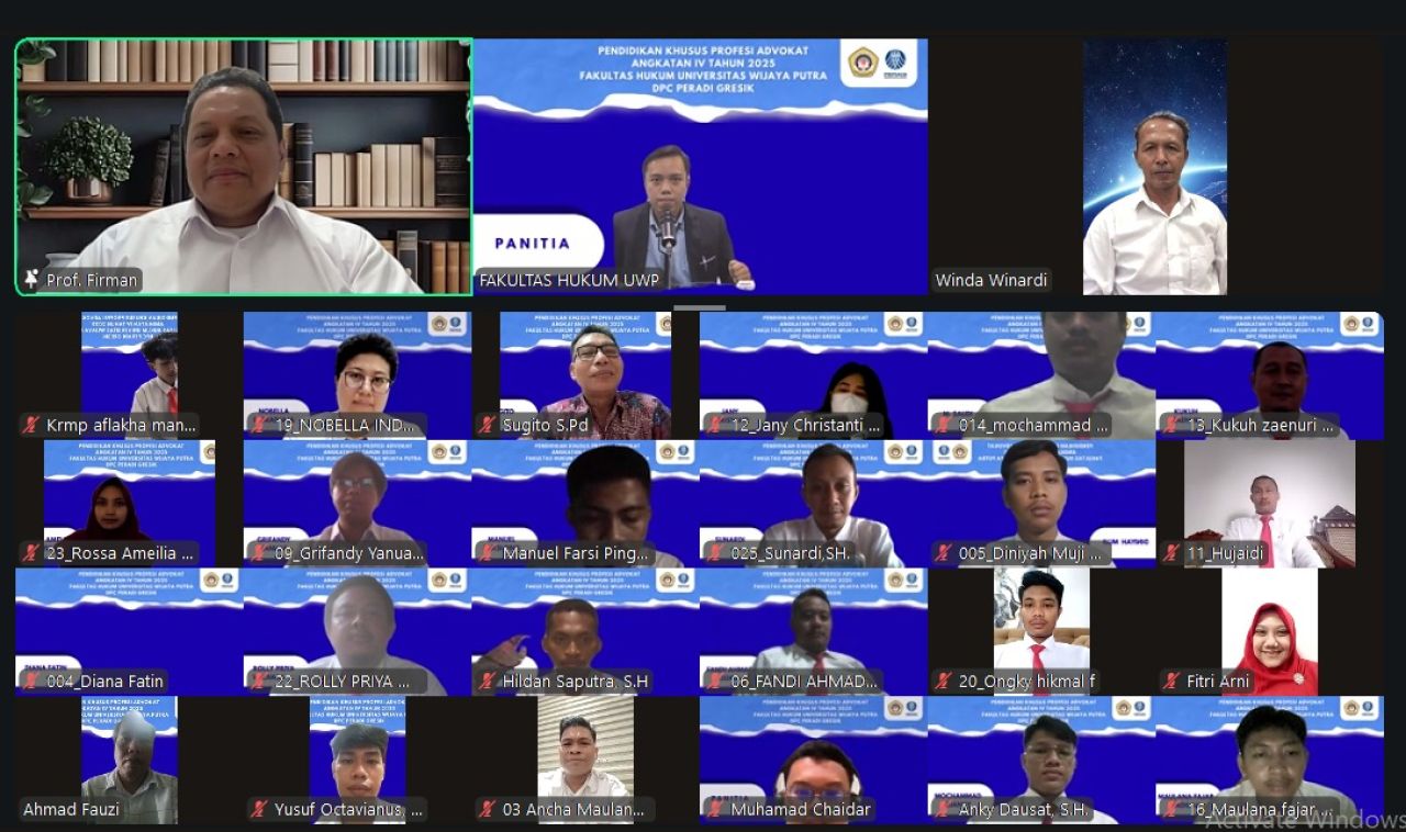 FH UWP BERSAMA DPC PERADI GRESIK GELAR PKPA REGIONAL, UNDANG KUASA HUKUM PRABOWO – GIBRAN DAN JOKOWI