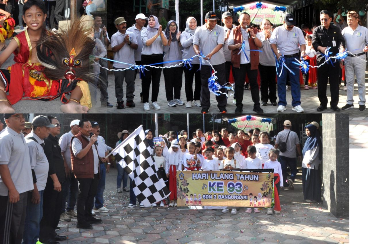 HUT ke-93 SDN Bangunsari 3 Meriah, Resmikan Gapura Baru dan Ragam Pentas Seni
