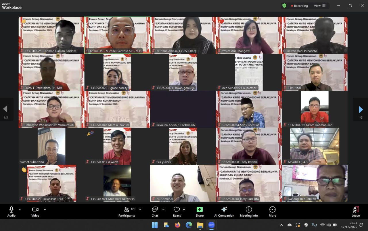 DIH 49 FH UNTAG GELAR FORUM 17 TENTANG PEMBERLAKUAN KUHP DAN KUHAP BARU